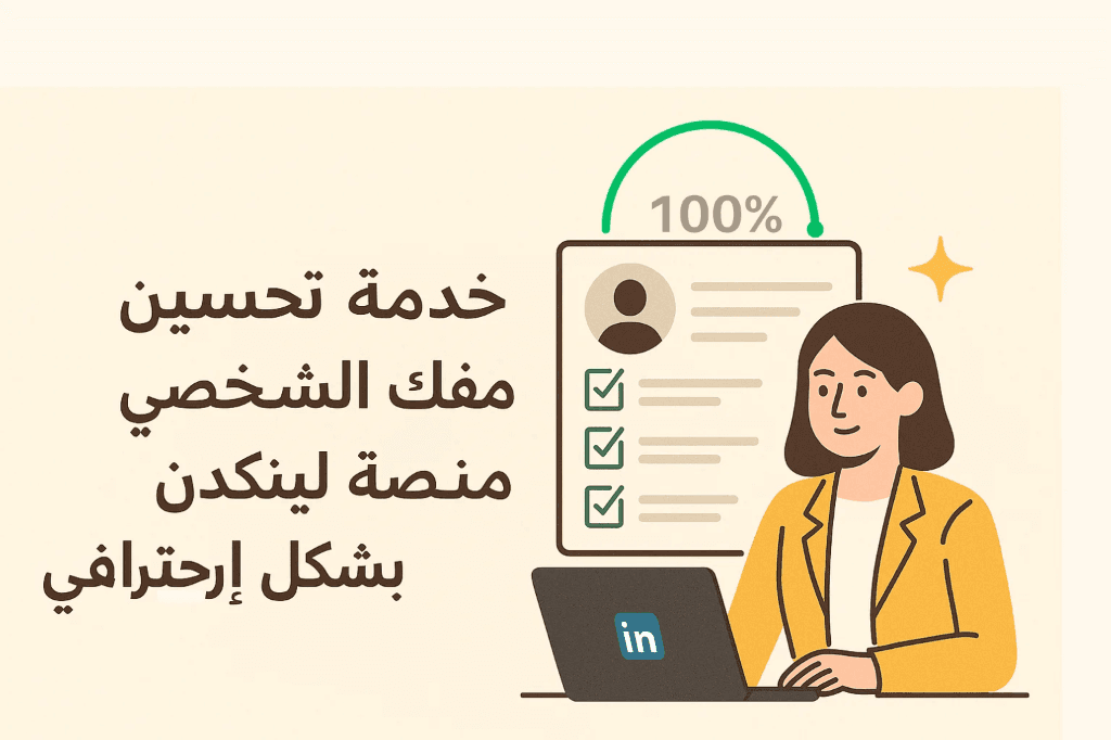 خدمة تحسين ملفك الشخصي على منصة لينكدإن بشكل كامل